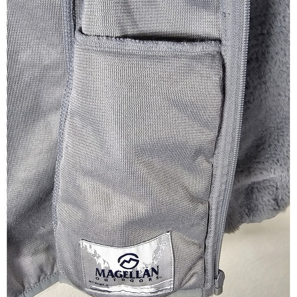 Magellan Girls Sherpa Full Zip Gray Jacket Youth Medium 8-10 - Picture 8 of 13